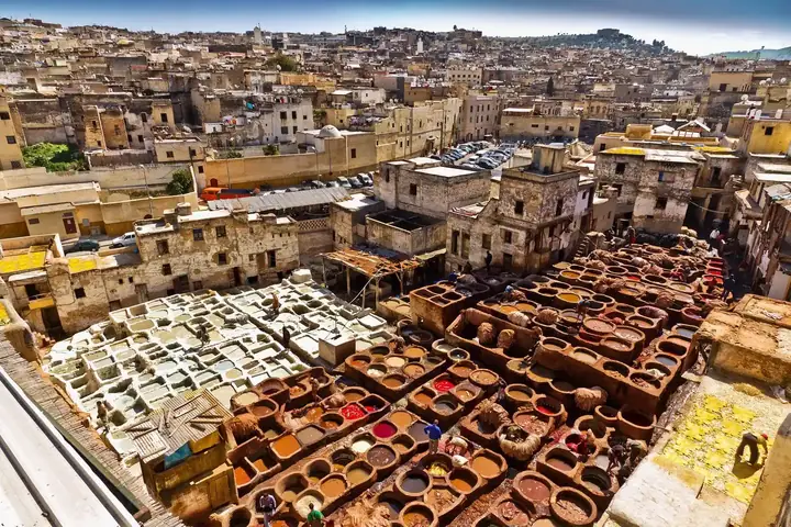 Curtiduría Chouara en la medina de Fez