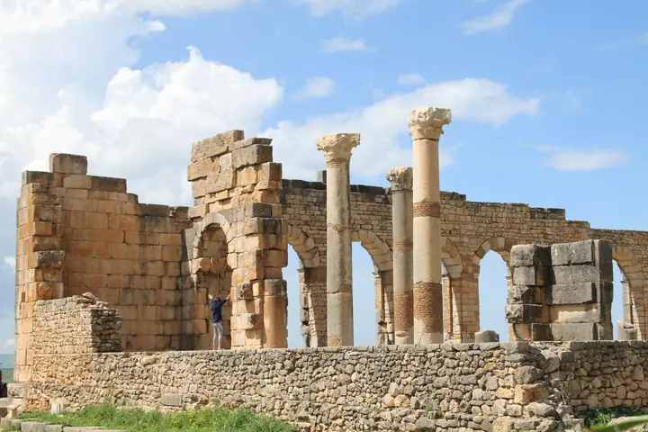 Columnas de la basílica romana de Volubilis
